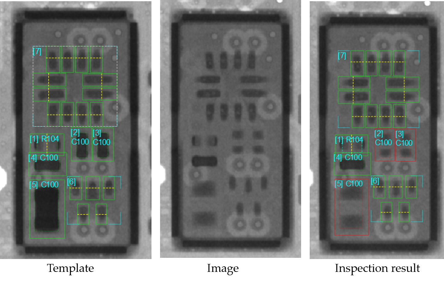 Detailed PCB inspection examples from the HADI archive